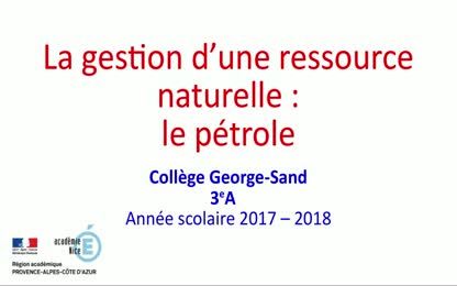 3A - Le pétrole