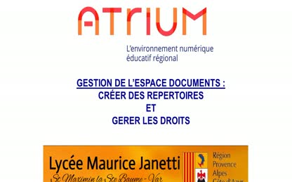 4_Espace doc_Créer Repertoire et gerer droits