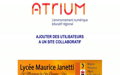 2_Ajouter des utilisateurs à un site collaboratif