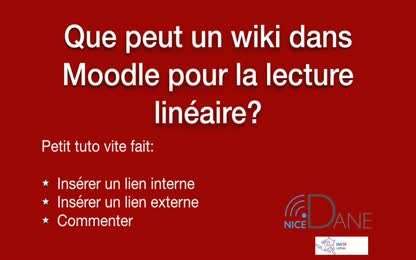 Lecture linéaire et wiki dans moodle