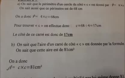 6ème Correction des n° 5;6;7 et 9 de la fiche n°3