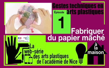 Gestes techniques en arts plastiques | fabriquer du papier mâché à la maison|