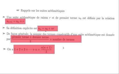 Limites des suites arithmétiques et géométriques