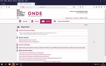 ONDE #08 - Répartition des élèves et édition des listes de classes N+1