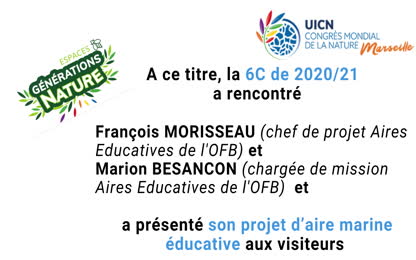 2021/2022 A.M.E : interventions au Congrès mondial de la nature