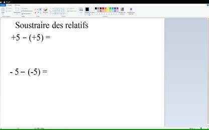 Soustraire des nombres relatifs