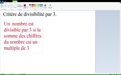 critère de divisibilité par 3.