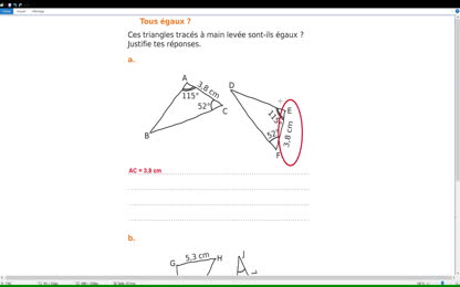 Triangles égaux propriétés2