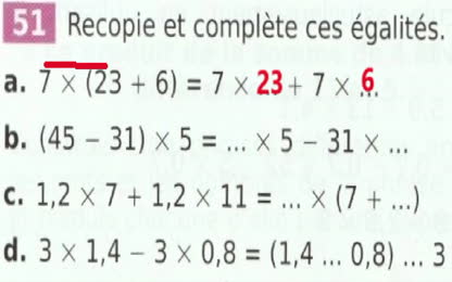 Distributivité 1